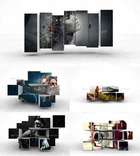 دانلود طرح لایه باز افکت باکس عکس سه بعدی Graphicriver 3D Photobox Template