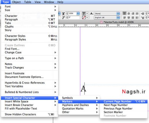 آموزش ایندیزاین (indesign) - شماره گذاری صفحات