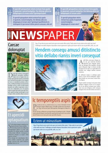 دانلود قالب آماده روزنامه ۴ صفحه ای سایز A3 برای InDesign