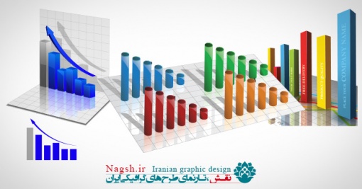 دانلود نمونه طرح لایه باز نمودارهای 3 بعدی