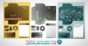 دانلود وکتور ست اداری زیبا برای شرکت رنگ